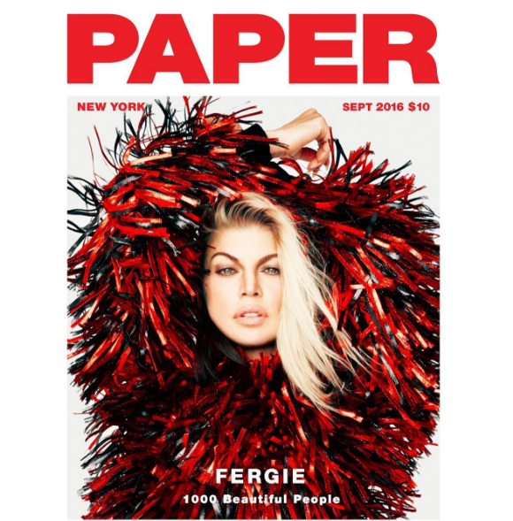 Fergie en couverture du magazine Paper, en kiosques en septembre 2016