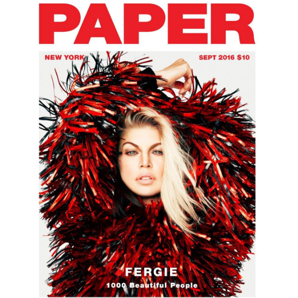Fergie en couverture du magazine Paper, en kiosques en septembre 2016