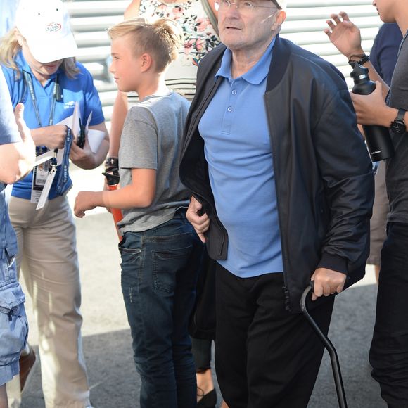 Phil Collins lors de la cérémonie d'ouverture de l'US Open 2016 au USTA Billie Jean King National Tennis Center à Flushing Meadow, New York City, New York, Etats-Unis, le 29 août 2016.