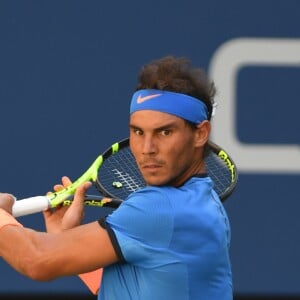 Rafael Nadal lors de son premier tour à l'US Open 2016 au USTA Billie Jean King National Tennis Center à New York, le 29 août 2016.