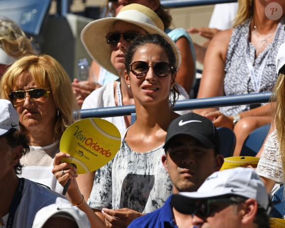 Xisca Perello assiste au match de son compagnon Rafael Nadal à l'US Open 2016 au USTA Billie Jean King National Tennis Center à New York, le 29 août 2016.