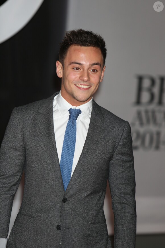 Tom Daley - Personnalités arrivant à la soirée des "Brit Awards 2014" en partenariat avec MasterCard à Londres, le 19 février 2014.