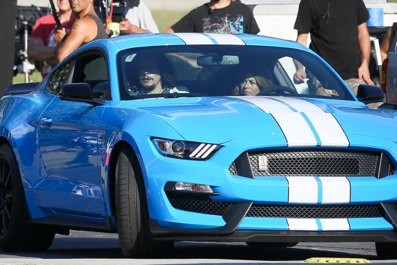 Exclusif - Adam Driver en prisonnier, sur le tournage du film "Logan Lucky" à Atlanta, le 29 août 2016