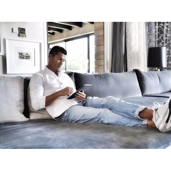 Cristiano Ronaldo profite de son temps libre, photo Instagram, août 2016.