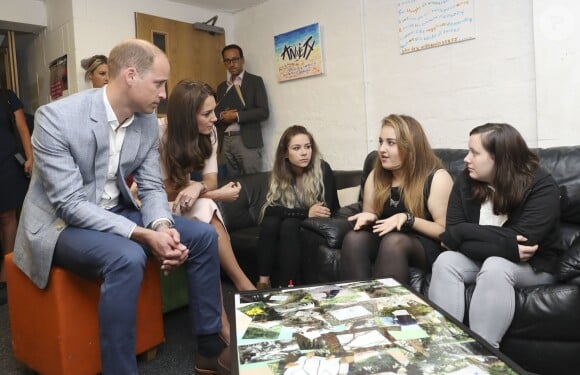 Le prince William et Kate Middleton, duc et duchesse de Cambridge, ont visité le centre pour jeunes Zebs à Truro le 1er septembre 2016, lors de leur visite officielle en Cornouailles.