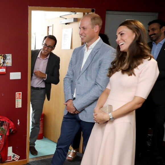 Le prince William et Kate Middleton, duc et duchesse de Cambridge, au foyer de jeunes Zebs à Truro le 1er septembre 2016, lors de leur visite officielle en Cornouailles.