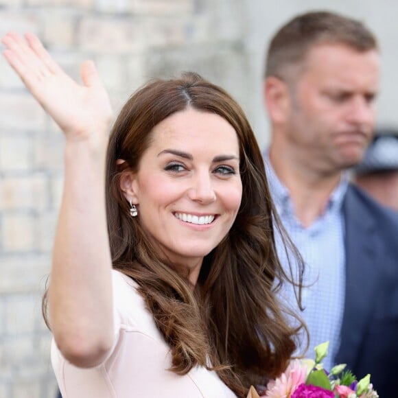 Kate Middleton, duchesse de Cambridge, au foyer Zebs de Truro le 1er septembre 2016, lors d'une visite officielle en Cornouailles.