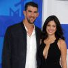 Michael Phelps et Nicole Johnson à la soirée des MTV Video Music Awards 2016 à Madison Square Garden à New York, le 28 aout 2016.