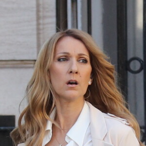 Céline Dion tourne un vidéo clip avenue Kleber à Paris le 8 juillet 2016.