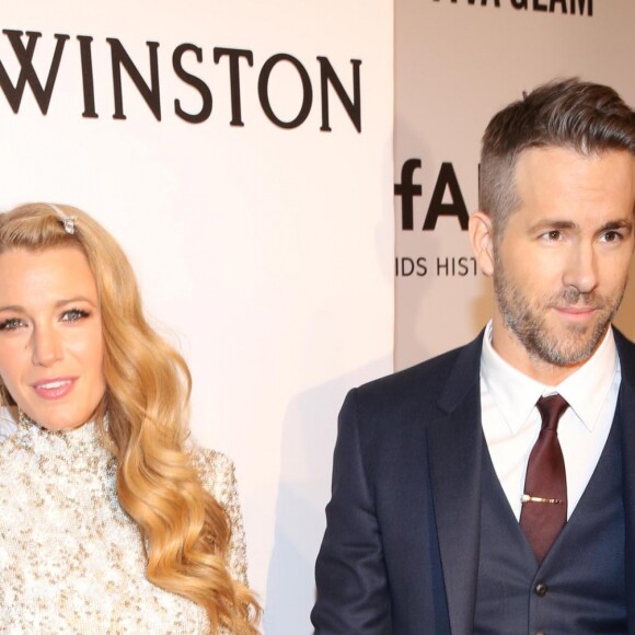 Ryan Reynolds et sa femme Blake Lively au Gala de l'amfAR 2016 au Cipriani Wall Street à New York le 10 février 2016
