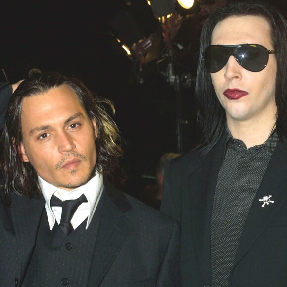 Johnny Depp et Marilyn Manson à Los Angeles en 2001.