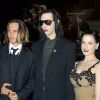 Johnny Depp et Marilyn Manson avec Dita Von Tees à Los Angeles en 2001.