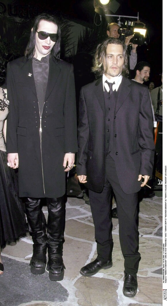 Johnny Depp et Marilyn Manson à Los Angeles en octobre 2001.