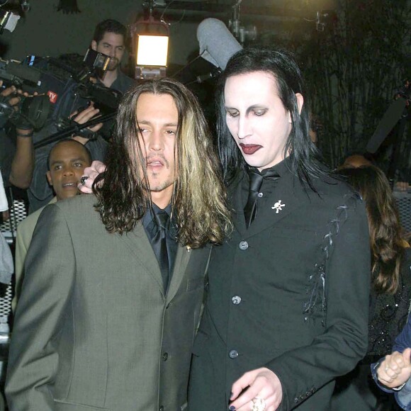 Johnny Depp et Marilyn Manson à Hollywood en 2001.