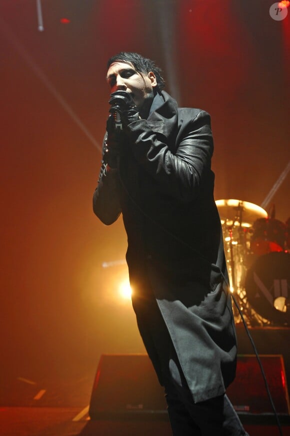 Marilyn Manson en concert à l'Eventim Apollo à Londres. Le 19 novembre 2015