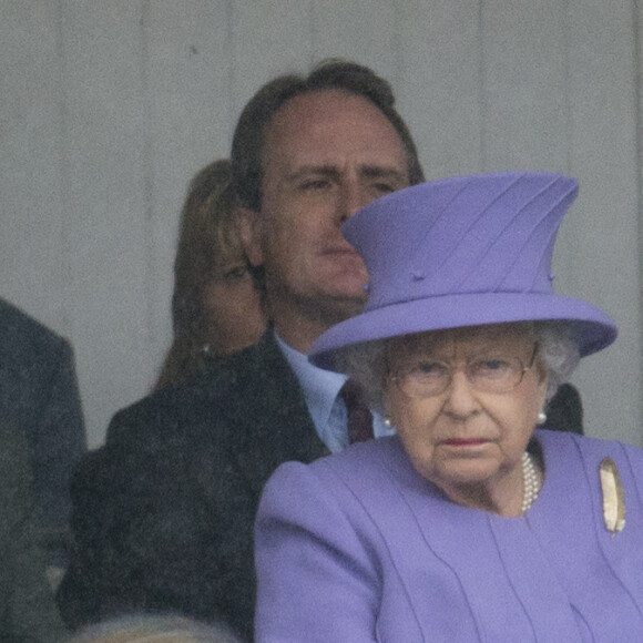 Le duc d'Edimbourg et la reine Elizabeth II lors des Jeux des Highlands de Braemar, en Ecosse, le 3 septembre 2016.