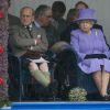 Le duc d'Edimbourg et la reine Elizabeth II lors des Jeux des Highlands de Braemar, en Ecosse, le 3 septembre 2016.