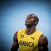 Usain Bolt participe à la finale du 200 mètres hommes au stade olympique à Rio, le 18 août 2016.