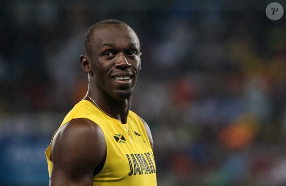 Usain Bolt se prépare pour la demi-finale du 200 mètres homme aux jeux olympiques de Rio 2016. Brésil, le 17 août 2016.
