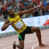 Usain Bolt remporte la finale du 200 mètres aux championnats du monde d'athlétisme de Pékin le 27 août 2015.