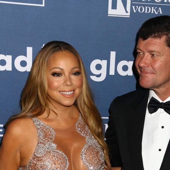 Mariah Carey et son fiancé James Packer à la 27ème soirée annuelle Glaad Media à The Waldorf-Astoria à New York. Les amoureux devraient se dire oui dans le cadre de la télé­réa­lité de la diva, actuel­le­ment en tour­nage. le 14 mai 2016 © Nancy Kaszerman via Bestimage