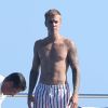Semi Exclusif - Justin Bieber en vacances sur un yacht à Los Cabos au Mexique, le 29 août 2016