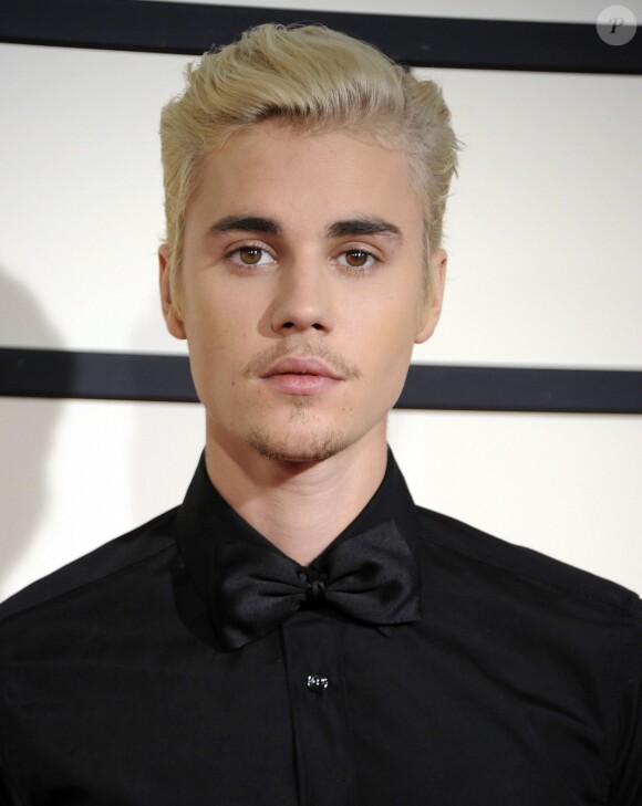 Justin Bieber lors de la 58ème soirée annuelle des Grammy Awards au Staples Center à Los Angeles, le 15 février 2016