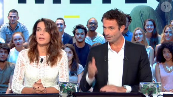 Ornella Fleury moquée en direct dans le "Grand Journal" de Canal+. Le 13 septembre 2016.