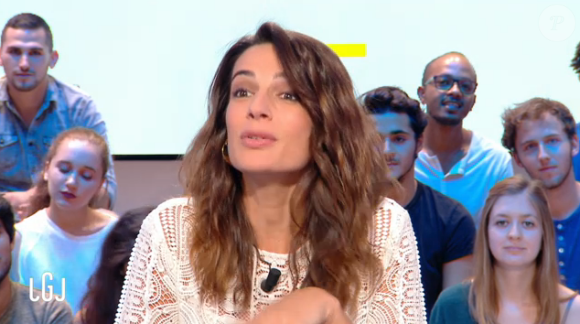 Ornella Fleury moquée en direct dans le "Grand Journal" de Canal+. Le 13 septembre 2016.
