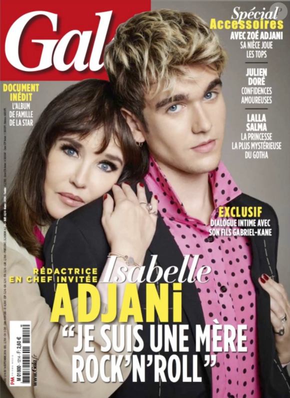 Isabelle Adjani et son fils Gabriel-Kane Day-Lewis en couverture de Gala, en kiosques le 14 septembre 2016.