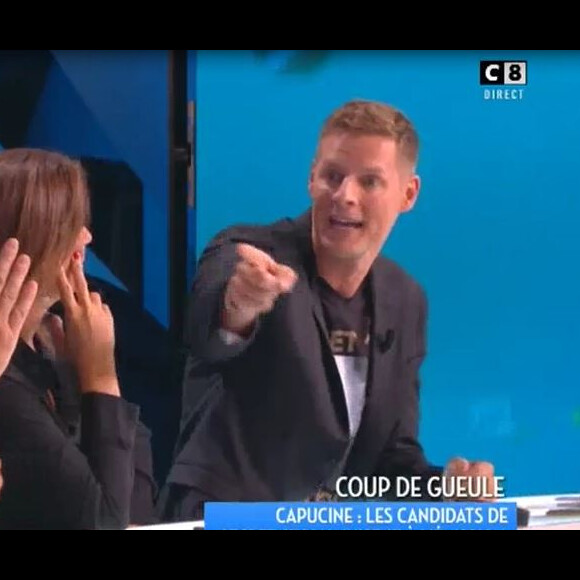 Matthieu Delormeau recadre Capucine Anav dans "Touche pas à mon poste", mercredi 14 septembre 2016, sur C8