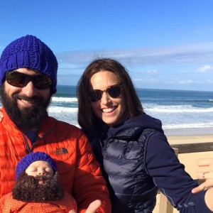 Natasha St-Pier avec son fils Bixente et son mari Grégory - Photo publiée le 20 janvier 2016