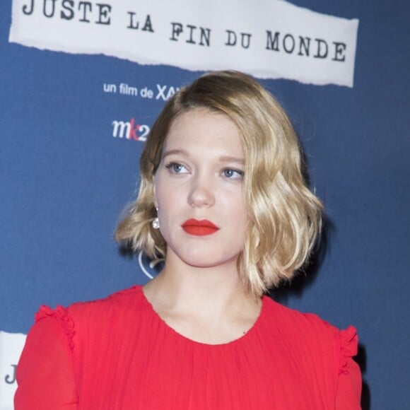 Léa Seydoux (robe Louis Vuitton) enceinte - Avant Première du film "Juste la fin du monde" au MK2 Bibliothèque à Paris le 15 septembre 2016. © Olivier Borde/Bestimage