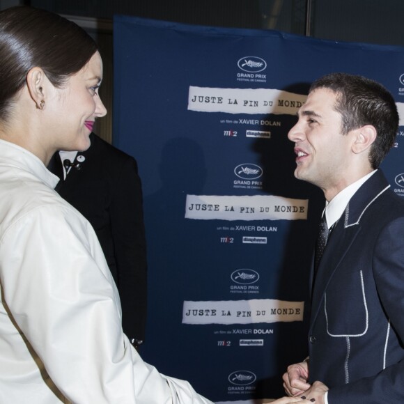 Xavier Dolan et Marion Cotillard (enceinte) - Avant Première du film "Juste la fin du monde" au MK2 Bibliothèque à Paris le 15 septembre 2016. © Olivier Borde/Bestimage