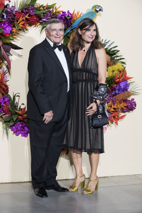 Jean-Louis Beffa et une invitée lors du Gala d'ouverture de l'Opéra National de Paris pour la saison 2016/2017, le 24 septembre 2016