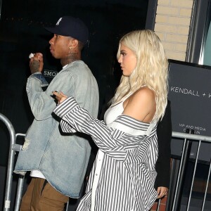 Tyga et sa petite amie Kylie Jenner à la soirée Samsung Pop Up Store à New York, le 7 septembre 2016