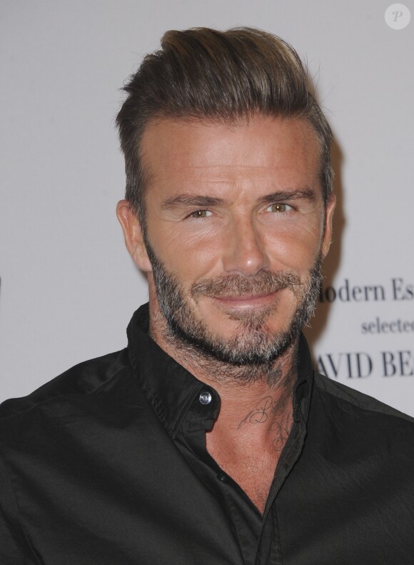 David Beckham assiste au lancement de la collection H&M Modern Essentials Selected by David Beckham au magasin H&M. Los Angeles, le 26 septembre 2016.