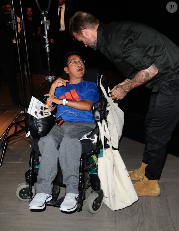 David Beckham assiste au lancement de la collection H&M Modern Essentials Selected by David Beckham au magasin H&M. Los Angeles, le 26 septembre 2016.