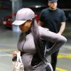 Rob Kardashian et sa fiancée Blac Chyna enceinte à la sortie d'un centre médical à Beverly Hills, le 20 mai 2016