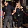 Jennifer Aniston et son mari Justin Theroux à la sortie du restaurant Smile à New York, le 24 septembre 2016.
