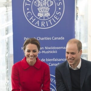 Le prince William et Kate Middleton, duc et duchesse de Cambridge, au Musée MacBride à Whitehorse, dans le Territoire du Yukon, le 28 septembre 2016, au cinquième jour de leur tournée royale au Canada.