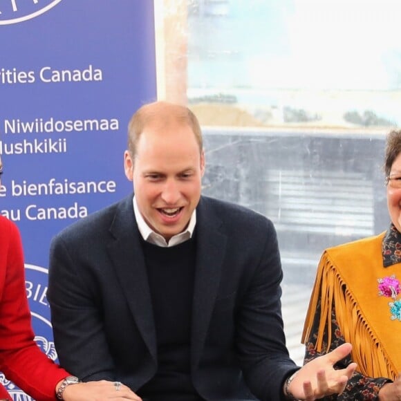 Le prince William et Kate Middleton, duc et duchesse de Cambridge, au Musée MacBride à Whitehorse, dans le Territoire du Yukon, le 28 septembre 2016, au cinquième jour de leur tournée royale au Canada.