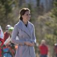 Le prince William et Kate Middleton, duc et duchesse de Cambridge, ont eu l'occasion de découvrir le parcours de mountain bike de Carcross, dans le Territoire du Yukon, le 28 septembre 2016, au cinquième jour de leur tournée royale au Canada.