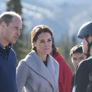 Le prince William et Kate Middleton, duc et duchesse de Cambridge, ont eu l'occasion de découvrir le parcours de mountain bike de Carcross, dans le Territoire du Yukon, le 28 septembre 2016, au cinquième jour de leur tournée royale au Canada.