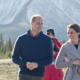 Le prince William et Kate Middleton, duc et duchesse de Cambridge, sont allés découvrir le parcours de mountain bike de Carcross, dans le Territoire du Yukon, le 28 septembre 2016, au cinquième jour de leur tournée royale au Canada.
