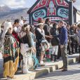 Le prince William et Kate Middleton, duc et duchesse de Cambridge, à la rencontre de la communauté de Carcross, dans le Territoire du Yukon, le 28 septembre 2016, au cinquième jour de leur tournée royale au Canada.