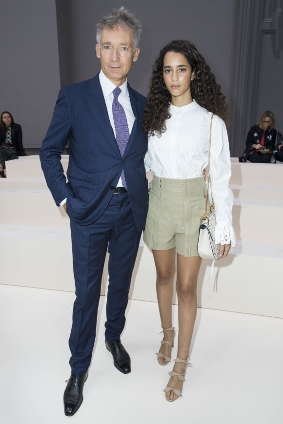 Geoffroy de la Bourdonnaye (PDG de Chloé) et Iman Pérez - Défilé Chloé (collection prêt-à-porter printemps-été 2017) au Grand Palais à Paris. Le 29 septembre 2016. © Olivier Borde / Bestimage