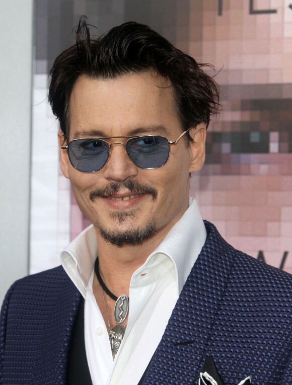 Johnny Depp - Première du film "Transcendance" à Westwood, le 10 avril 2014.