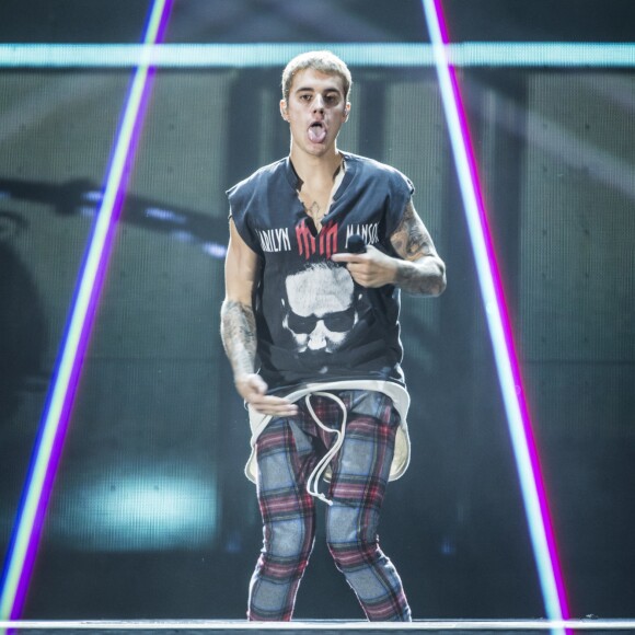 Justin Bieber en concert au Tele2 Arena à Stockholm en Suède le 29 septembre 2016