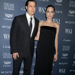 Brad Pitt et sa femme Angelina Jolie à la soirée ‘WSJ. Magazine 2015 Innovator' à New York, le 4 novembre 2015